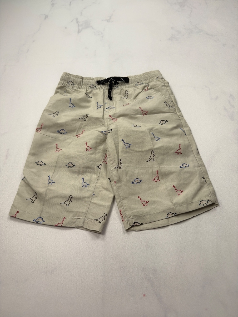 Street Rules Printed Athletic Shorts Beige 2010s - Boys 6 NWT